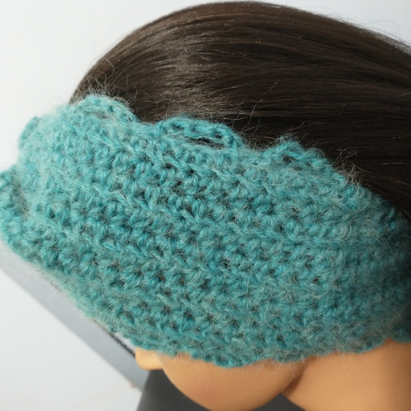 Turquoise Extra Detail Twist Headband/Earwarmer - Picture 6 of 8